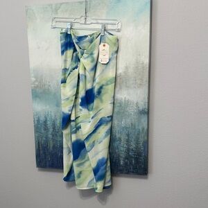 Blue and Green Skirt NWT see pics